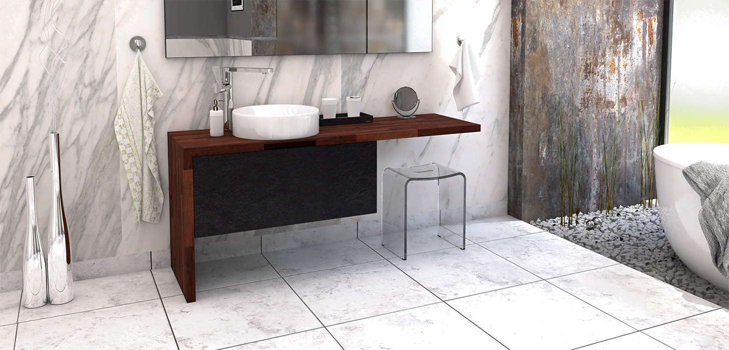 Meble łazienkowe model P10 z toaletką po prawe stronie 164 cm