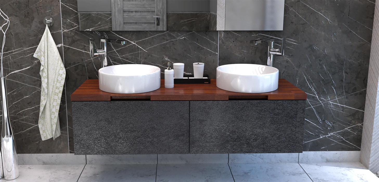 Meble łazienkowe model P10, wymiary od 140 - 160 cm